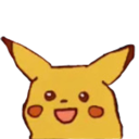 Pikachu with a wide-eyed, open-mouthed expression of shock and surprise.
