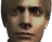 Man with a serious, unblinking expression stares directly forward.