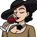 Woman in a wide-brimmed hat and necklace holding a glass of red wine to her lips.