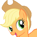 A cartoon pony with blonde hair and an orange coat performs a dramatic hair flip in a four-frame animated sequence.