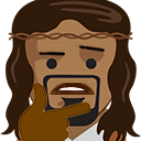 blackjesusthinking Discord emoji