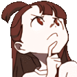 KU_AkkoThink Discord emoji