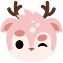 pinkdeer_wink