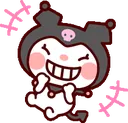 Kuromi Laugh Discord Emoji