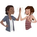 EllieAndRileyHighFive