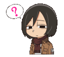 aotQuestionMikasaGIF Discord Emoji