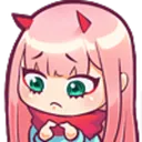 Zero Two Shy Discord Emoji