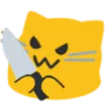 Blob Kitten Knife Discord Emoji