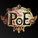 A stylized gold and black logo displaying the letters P, O, and E with gothic flourishes.