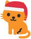 XmasSantaHatCat