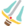 A small pixel art golden crown with a single red gem in the center.