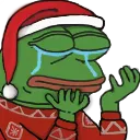 PepeXmasCry Discord Emoji