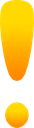 Exclamation mark in bright yellow and orange colors.