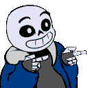 SansFingerGunBrows Discord emoji
