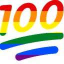 100Rainbow Discord emoji