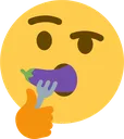 eggplanthinking Discord Emoji