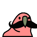 RainbowParrotMustache Discord Emoji
