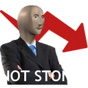 NotStonks Discord sticker from Absolute Fansub