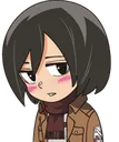 MikasaBlush Discord Emoji