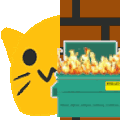 Meow Dumpster Fire Discord Emoji