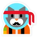 NinjaCat_Mustache Discord Emoji