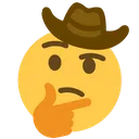 EmojiCowboyThinking Discord Emoji