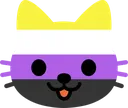 NonbinaryCatFace Discord Emoji