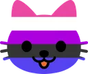 GenderfluidCatFace Discord Emoji