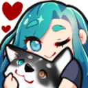 CT_AnimeBlueHairCuddles Discord emoji