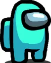 Cyan Crewmate Discord Emoji