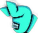 Cyan Dead Discord Emoji