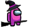AmongUsPinkWitchHalloween