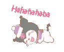 Gif_kuromi_laugh_haha Discord emoji