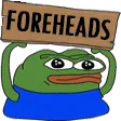 foreheads