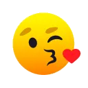 a_face_blowing_a_kiss