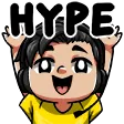 emotestreamerblackhairedHypeyell Discord Emoji