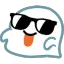7_BlobGhostCoolSunglasses Discord Emoji