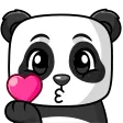Panda Kiss Discord Emoji