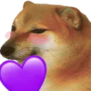 Cheems Heart Purple Discord Emoji
