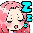 AGP5378_pink_hair_sleepy AGP5378_pink_hair_sleepy