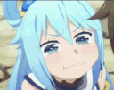 Aqua Animated Cry Discord Emoji