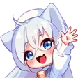 Kitty Wave Discord Emoji