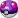 A purple and white spherical object rendered in a pixel art style.