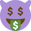 emojiPurpleDevilMoneyMouth Discord emoji