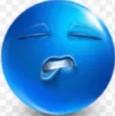 sexyblueemojibitinghislip