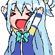 Aqua Happy Discord Emoji