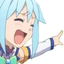 Aqua Laugh Discord Emoji
