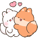 tlarFoxCuddleHug Discord emoji