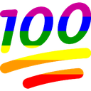 100rainbow Discord emoji