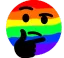 Rainbow Think Discord Emoji